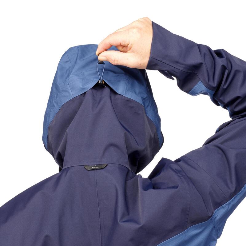 Chaqueta impermeable montaña y trekking Hombre Forclaz Trek 500 azul