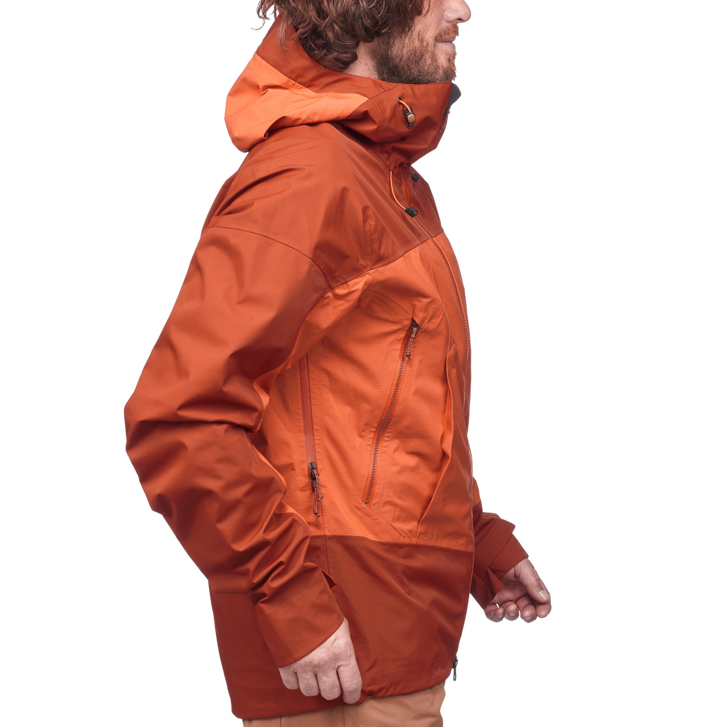 orange waterproof coat