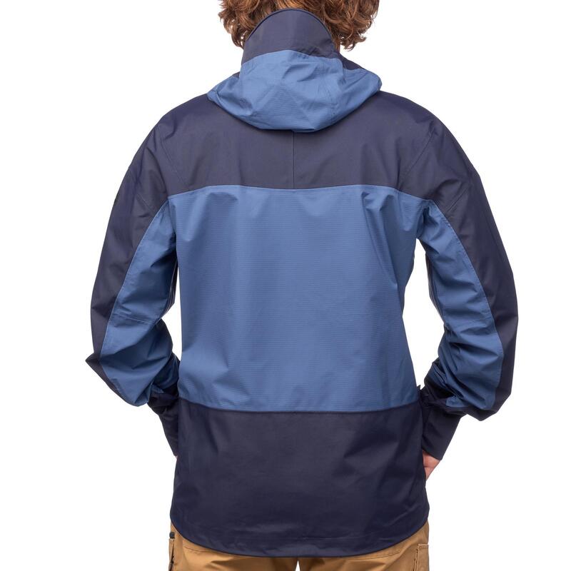 Chaqueta impermeable montaña y trekking Hombre Forclaz Trek 500 azul