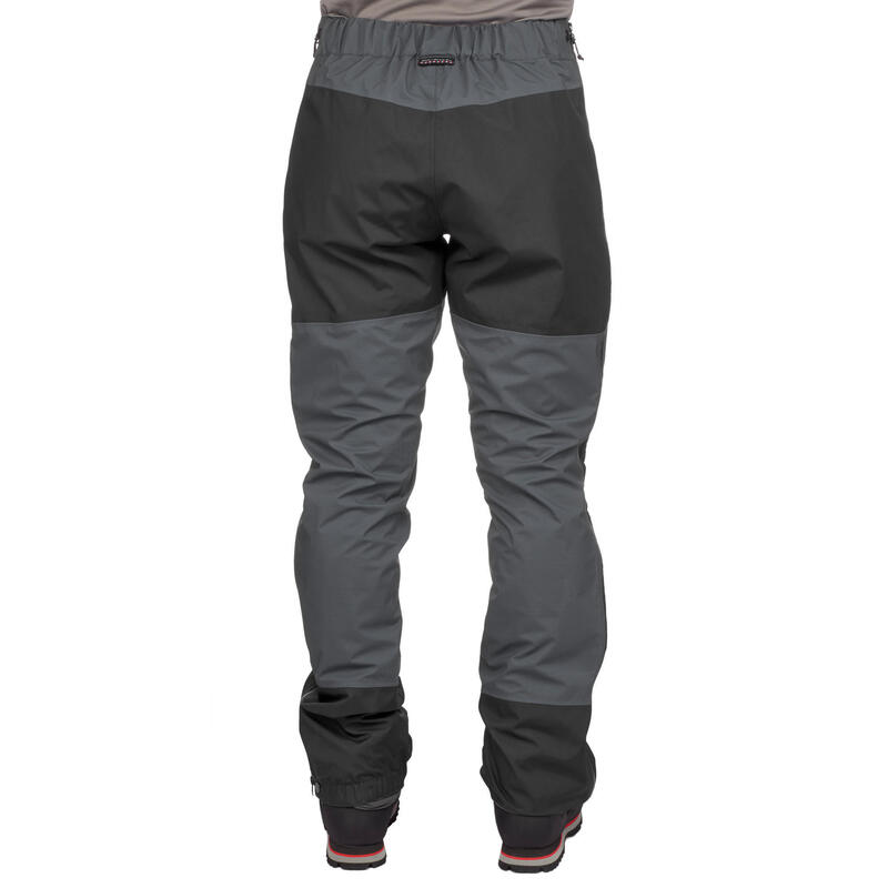 Men's Mountain Trekking Waterproof Over-Trousers - TREK 500 Dark Grey