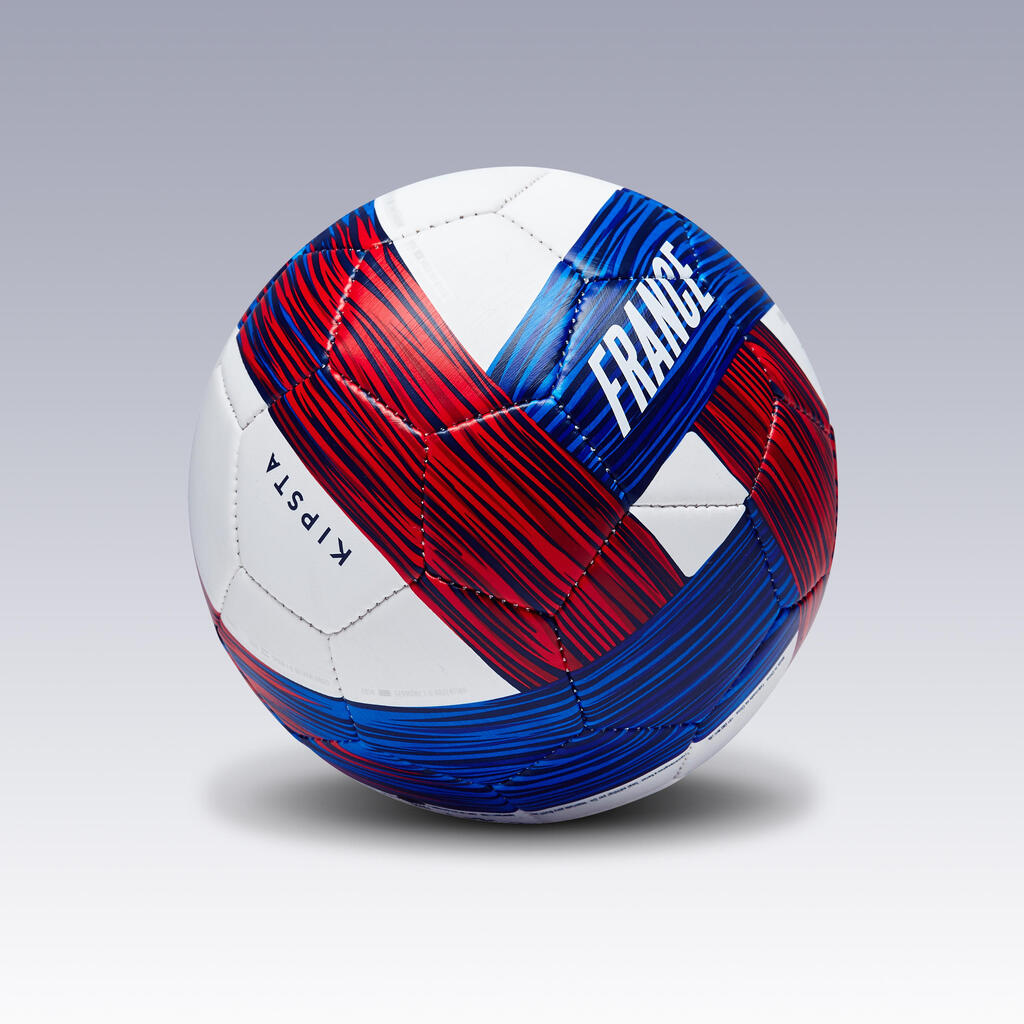 Futbalová lopta Francúzsko veľkosť 1 bielo-modro-červená