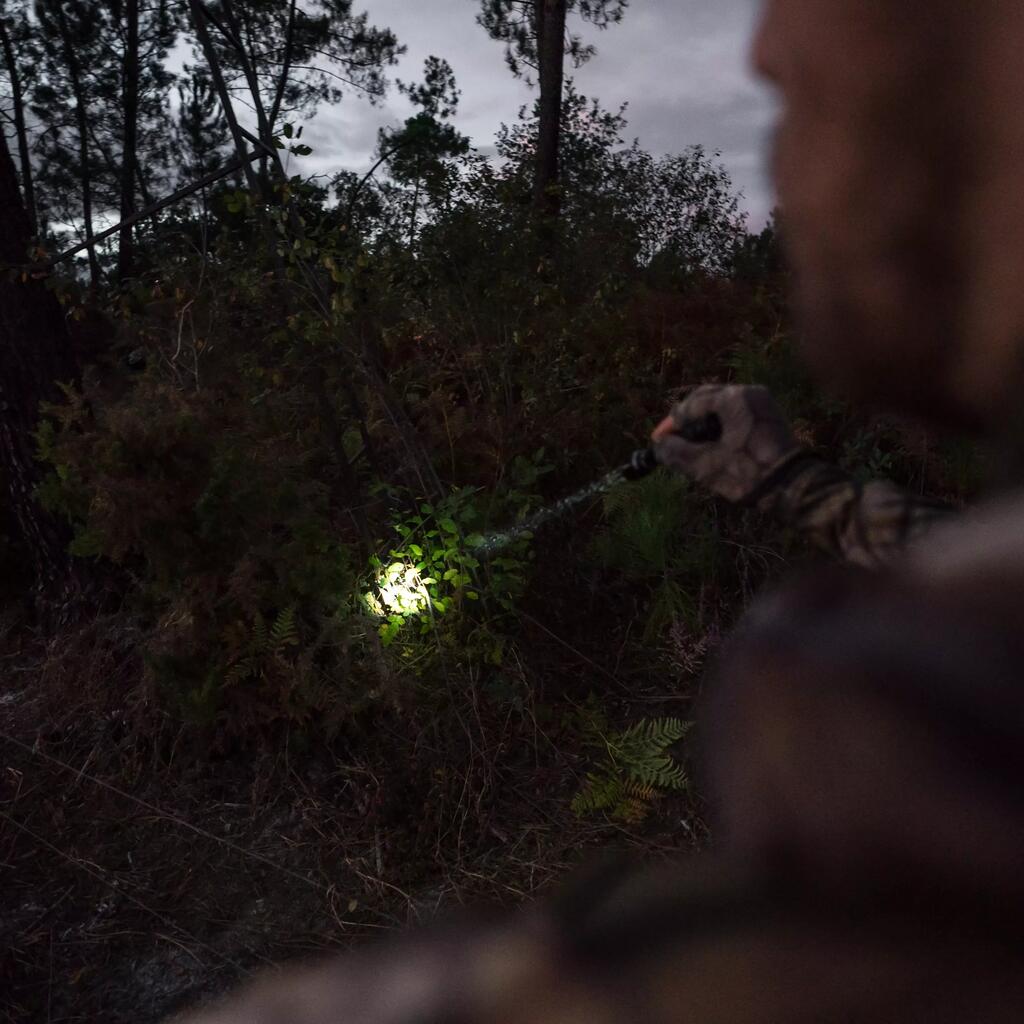 Κυνηγετικός φακός 100 Lumen ζουμ - Μαύρο