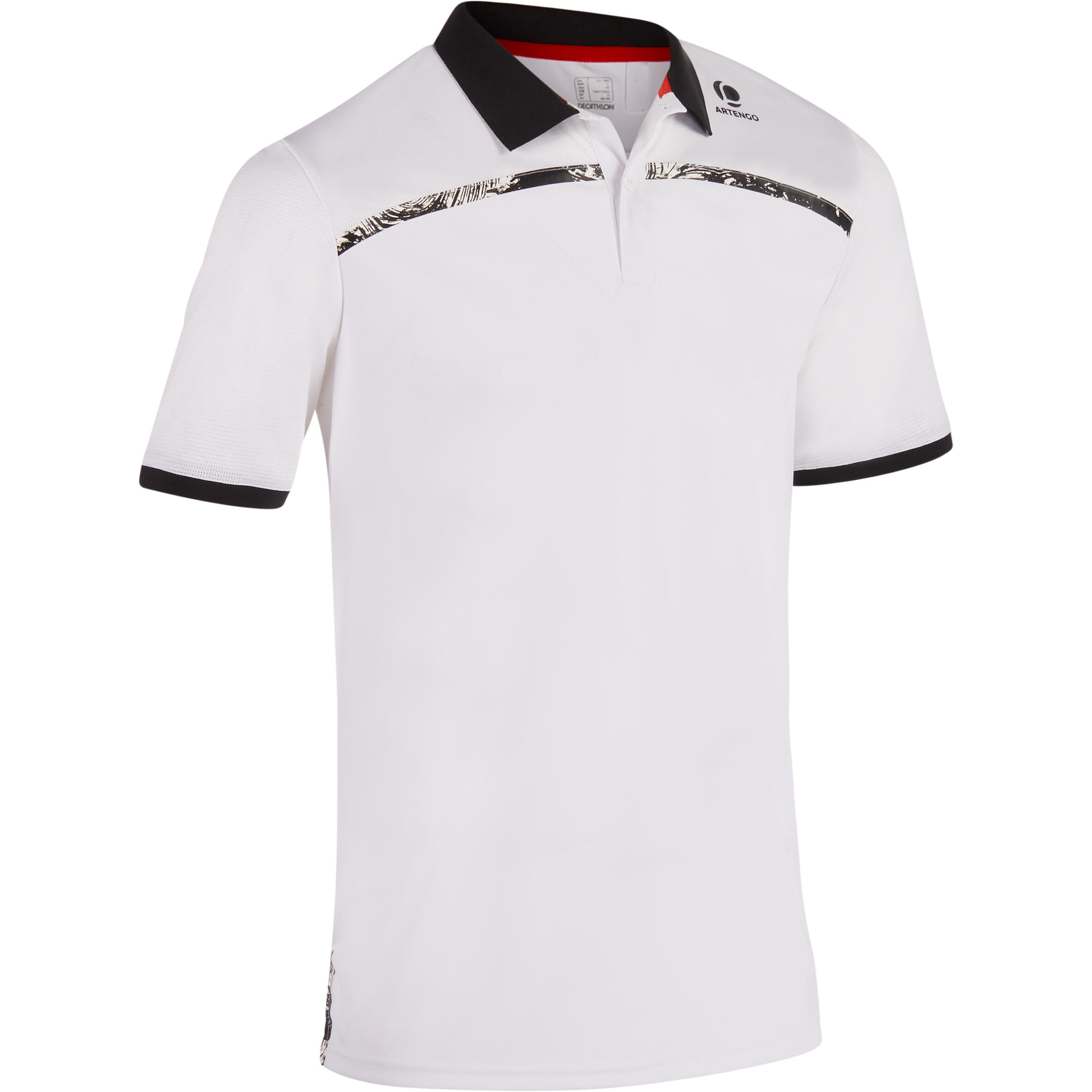 Artengo Tennispolo Voor Heren Dry 900 Wit Met Opdruk artengo kopen in de aanbieding
