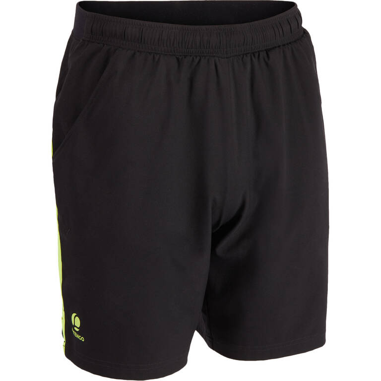 Dry 500 Tennis Shorts Black/Yellow Decathlon