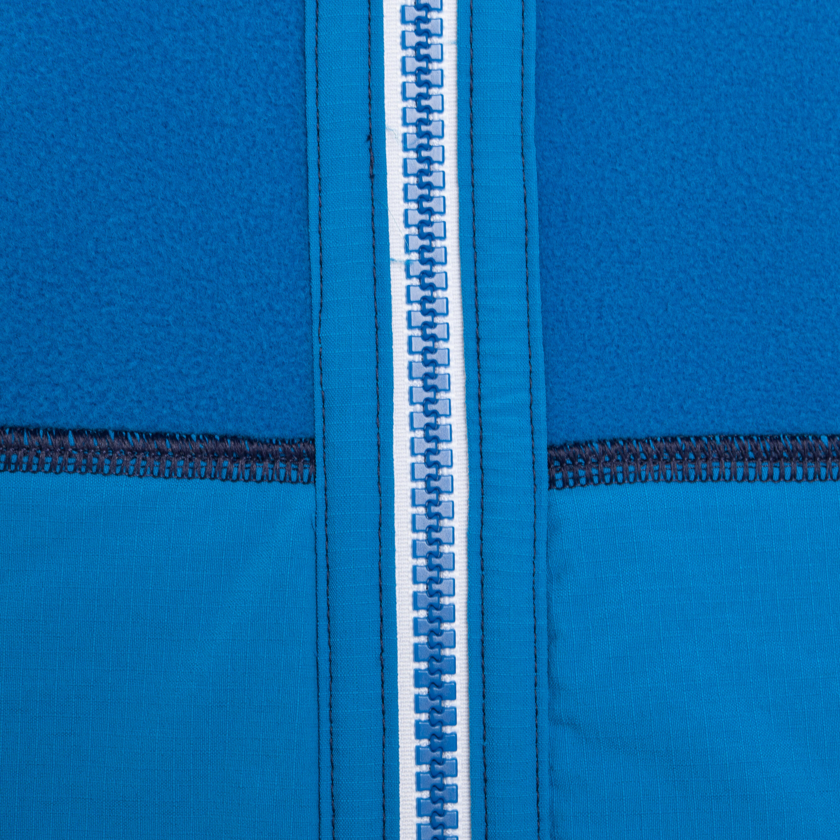 Kids’ warm reversible sailing fleece 500 Blue/blue 7/8