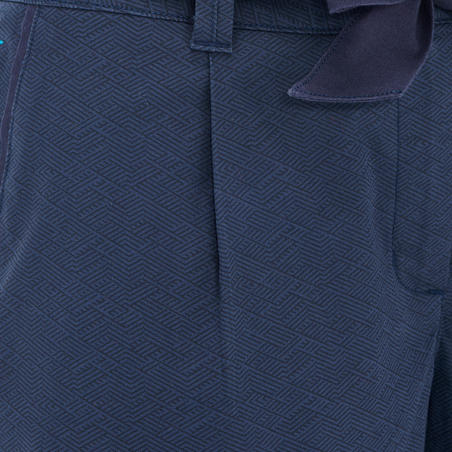 Жіночі шорти 500 Fresh для туризму - Темно-сині з принтом