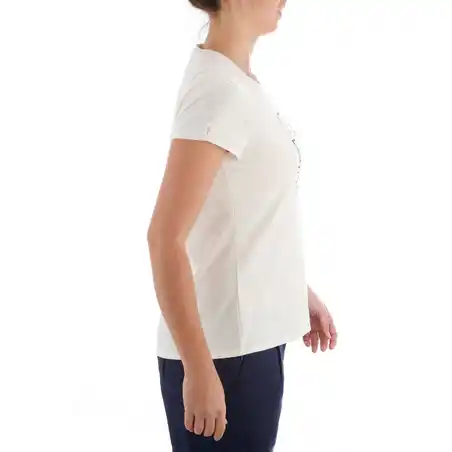 NH500 Women's Country Walking T-shirt - Mottled White