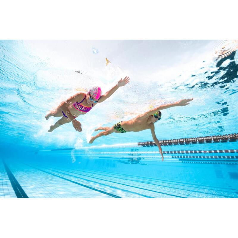 Brassière de natation fille ultra résistante au chlore Jade jun violet