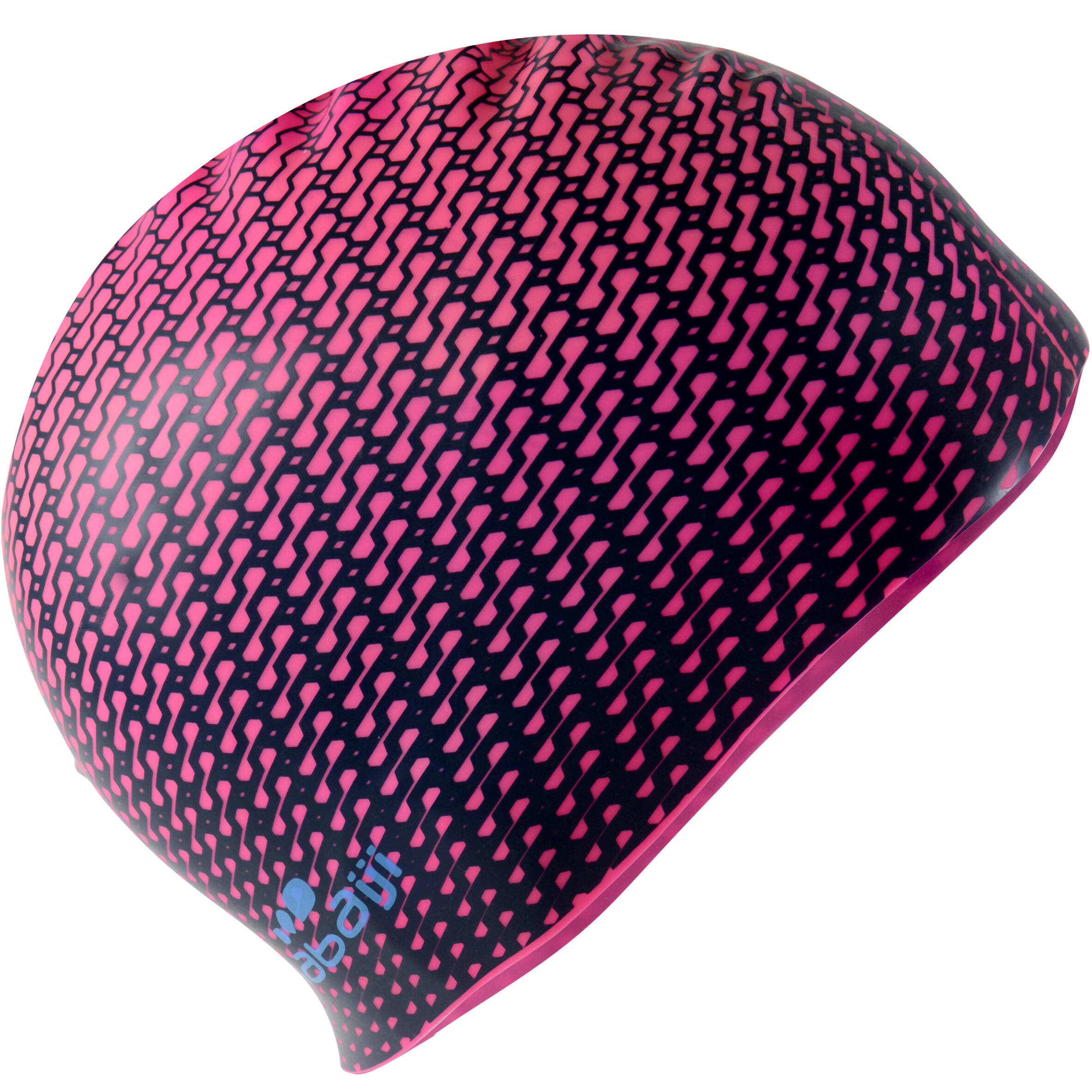 SKULL PRINT SILICONE SWIM CAP - PINK
