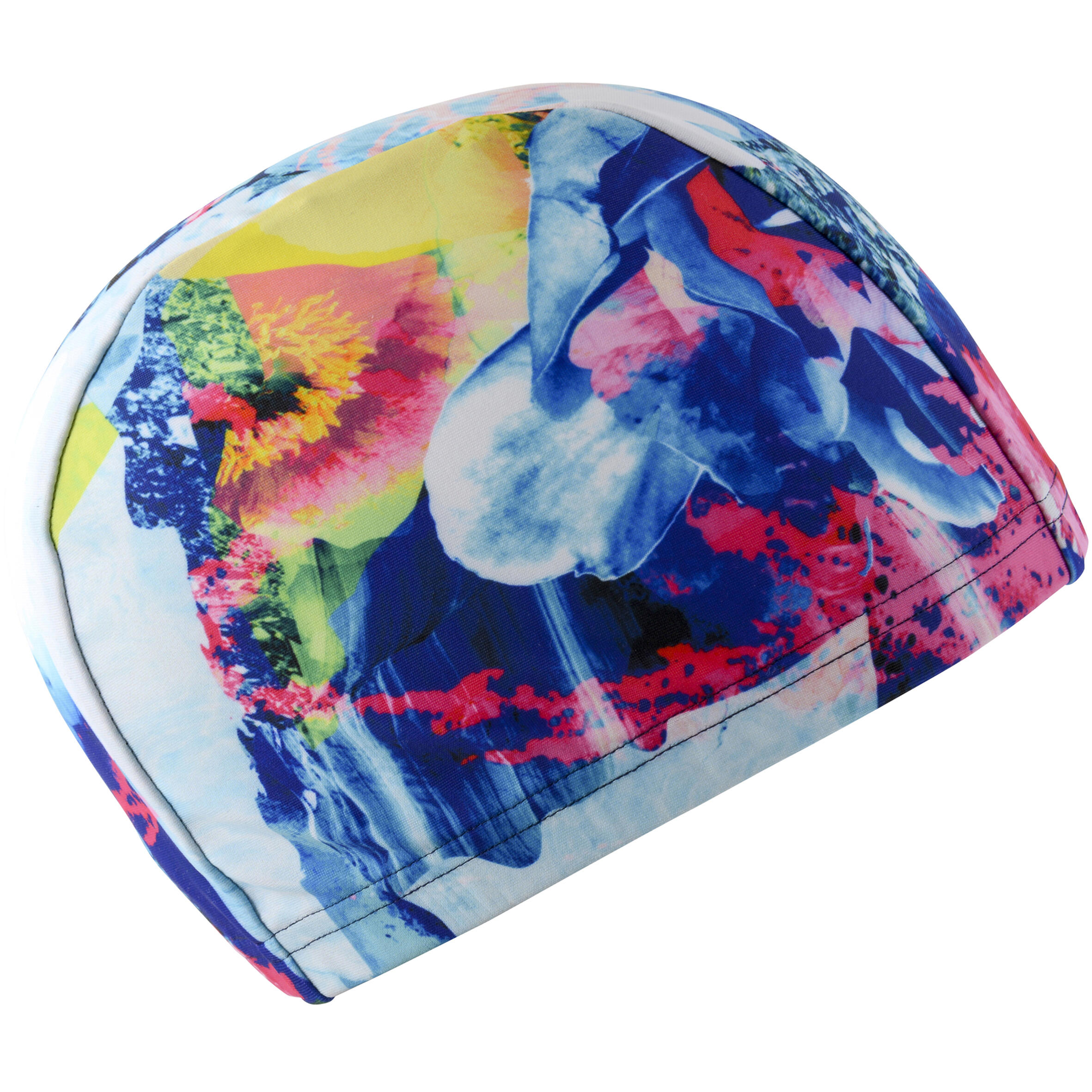 ALL MIN MESH PRINT SWIM CAP SIZE L - BLUE 2/3