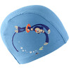 Swim Cap Mesh- Printed Monkey Blue