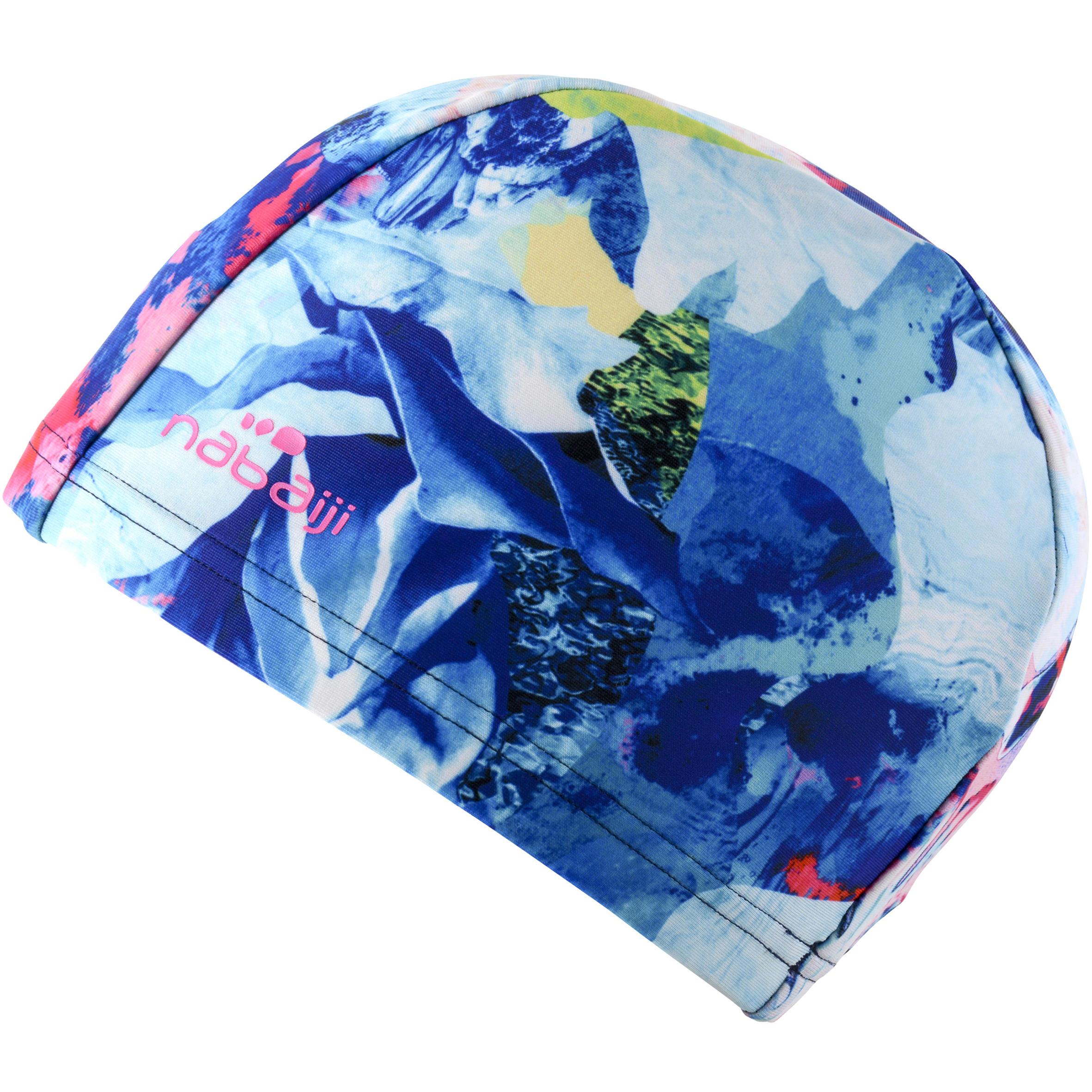 ALL MIN MESH PRINT SWIM CAP SIZE L - BLUE 3/3