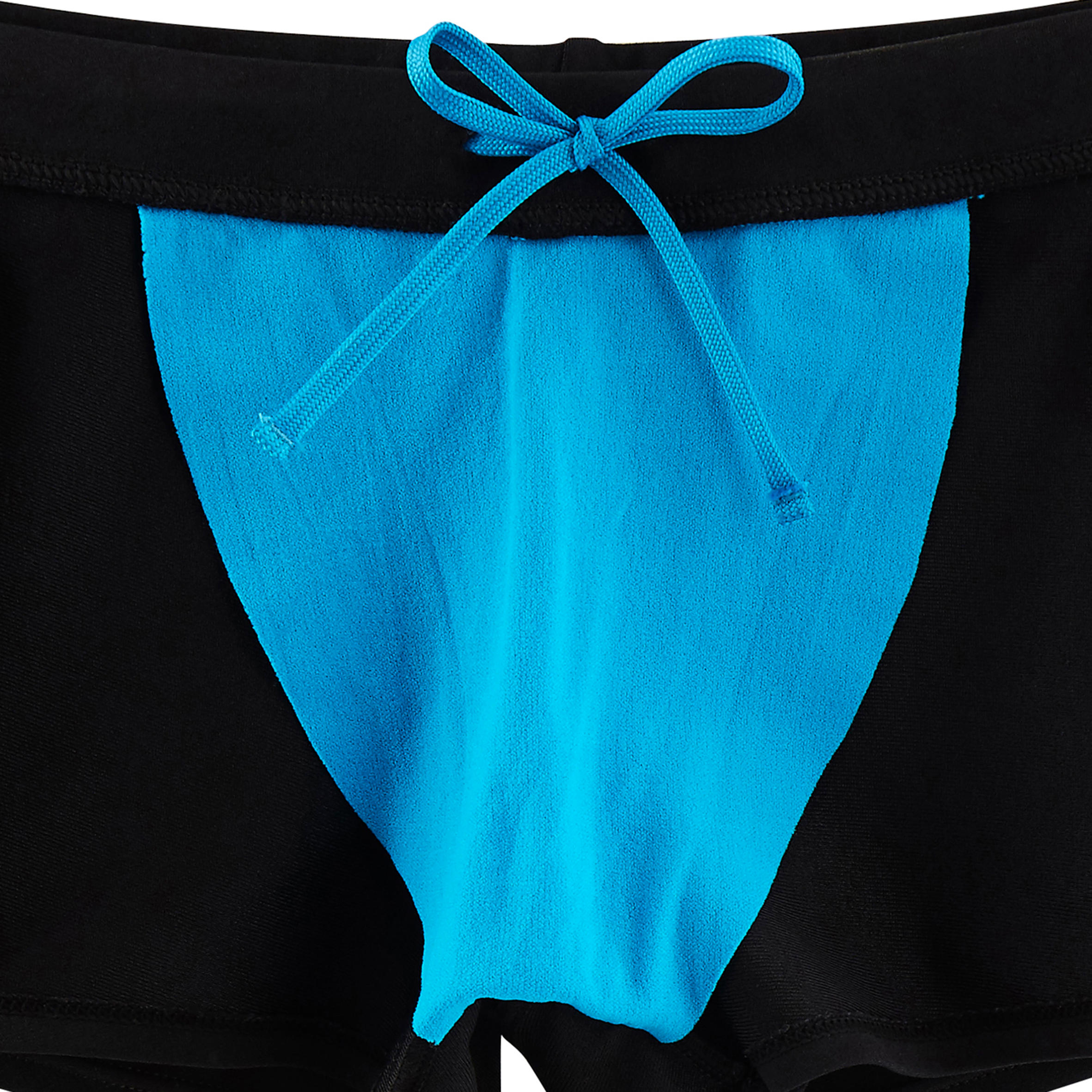 500 YOKE BOYS' BOXER SWIM SHORTS - ALLICE BLACK 6/7