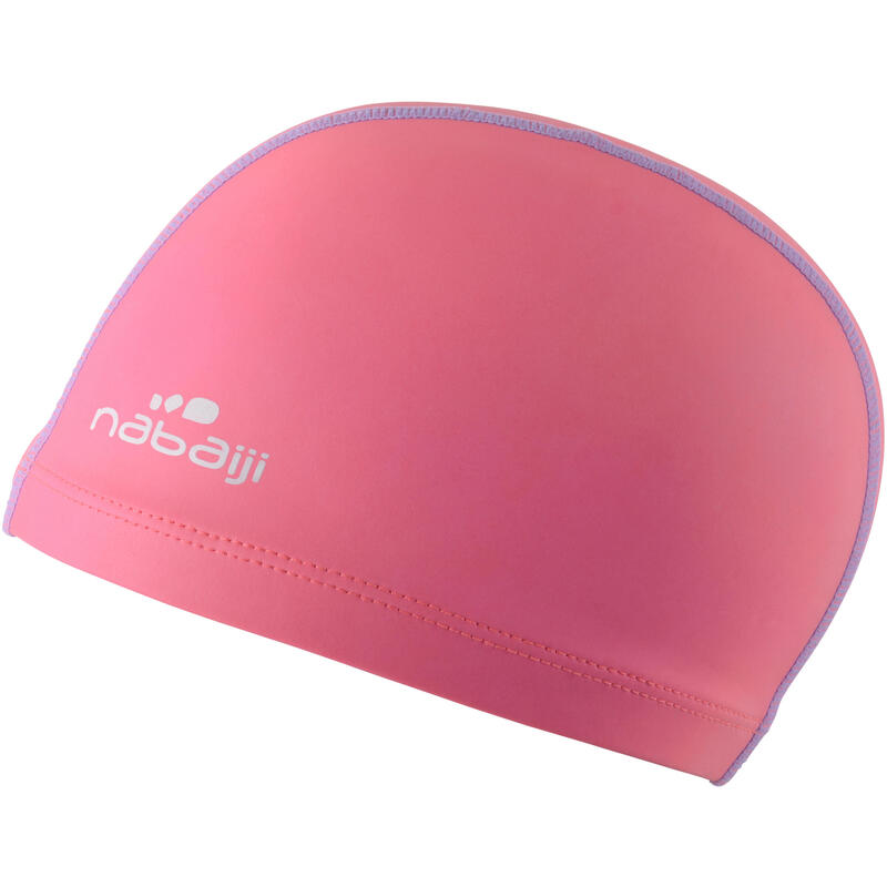 Gorro natación tela rosa revestido silicona