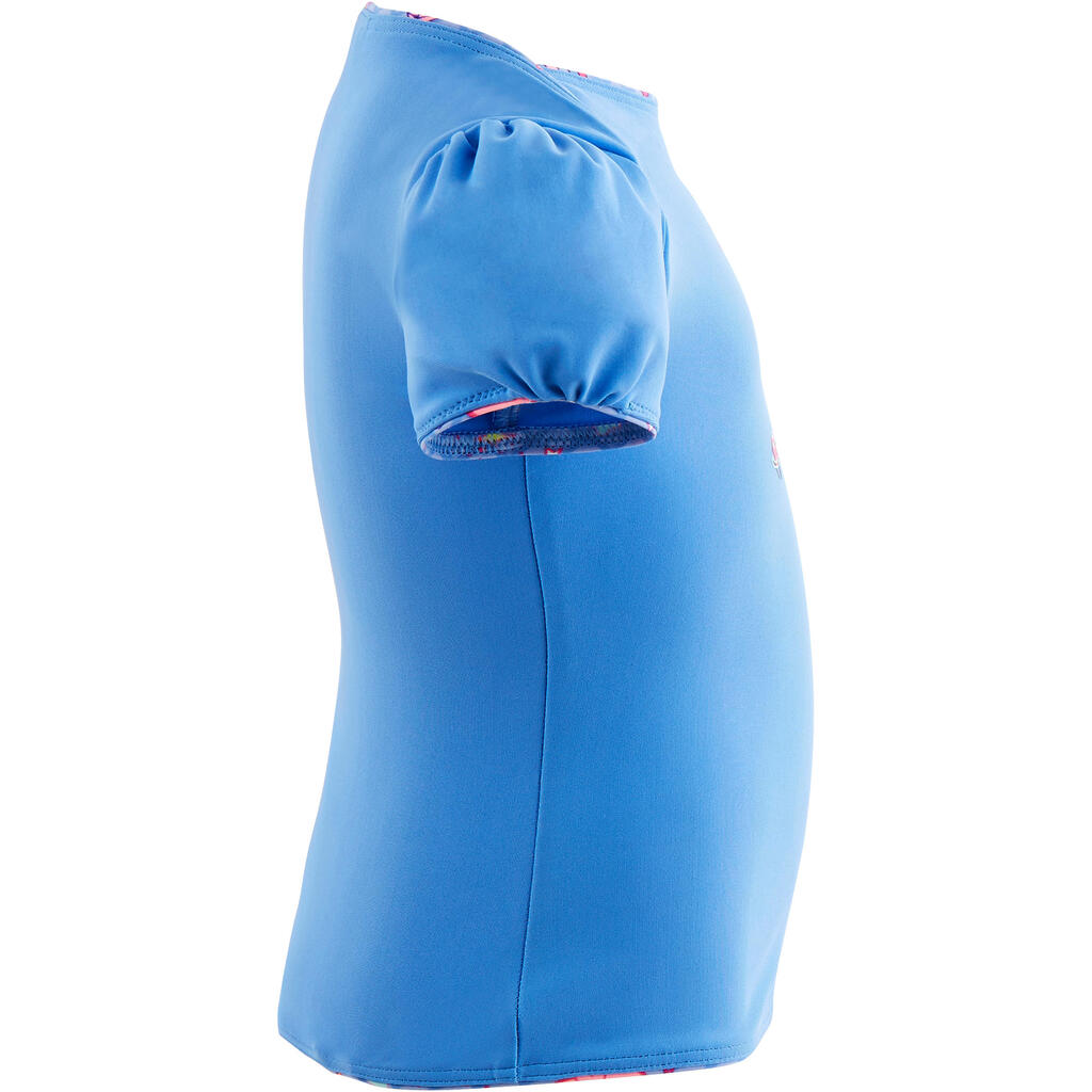 Dievčenské plavky Tankini top modré s potlačou 
