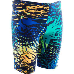 MAILLOT DE BAIN NATATION GARçON JAMMER 900 PRINT ALLJUN NAVY