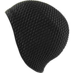 Latex waffle stitch swim cap - One size - Black