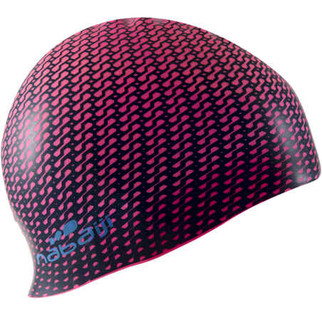 SILICONE PRINT SWIM CAP - TEC PINK