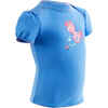 Dievčenské plavkové tričko Tankini modré s potlačou jednorožca 