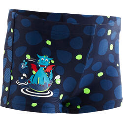 Maillot de bain bébé garçon boxer titou imprimé dragon bleu foncé