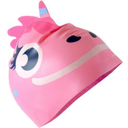 SILICONE FORM SWIM CAP - UNICORN PINK