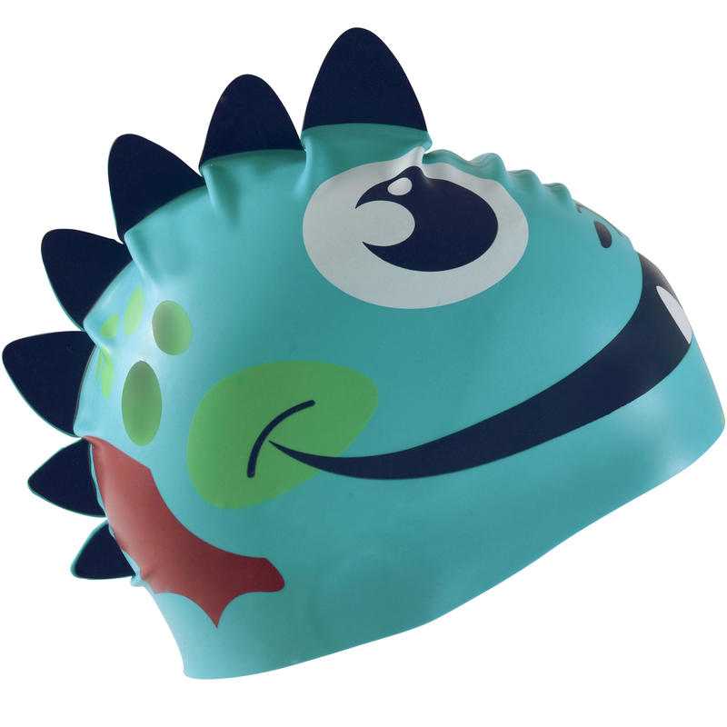 Bonnet De Bain Silicone Form Dragon Bleu Nabaiji