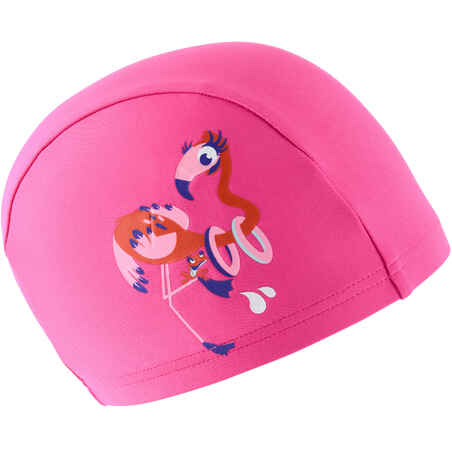 Bonnet de bain maille print taille S Flamingo rose