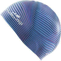 SILICONE PRINT SWIM CAP VIB BLUE