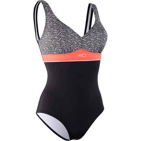 Women's Body-Sculpting 1-piece Swimsuit Kaipearl Triki Mipy Black