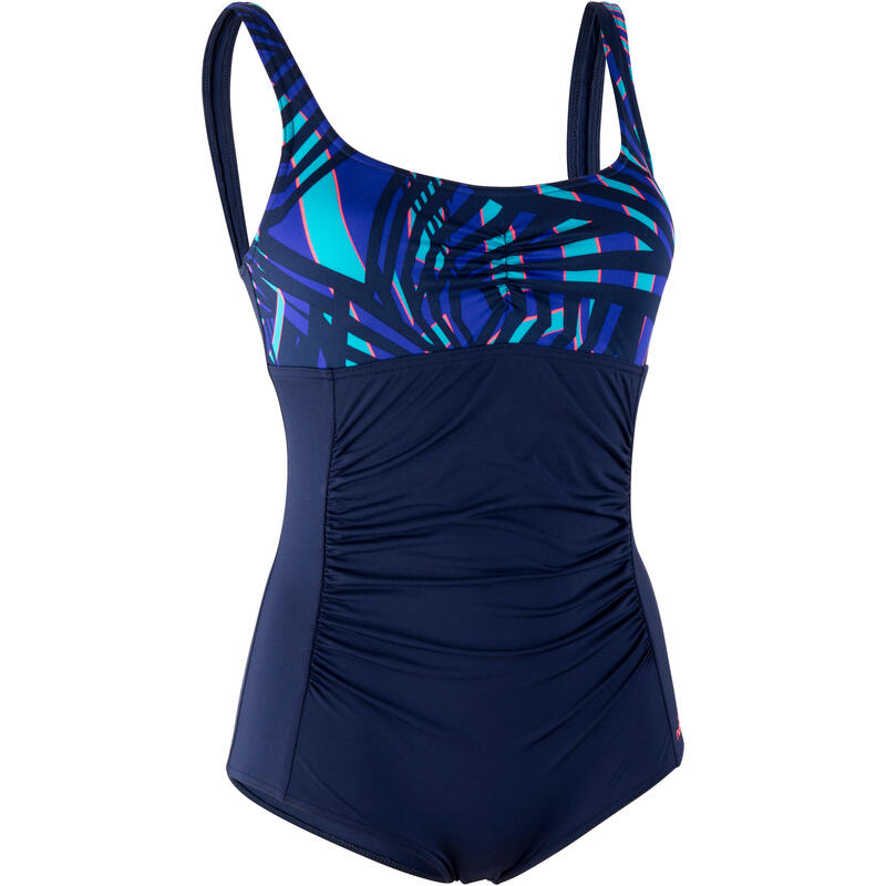 Maillot de bain de gym aquatique gainant femme une pièce Mary Bleu Fici Maillot de bain de gym aquatique gainant femme une pièce Mary Bleu Fici