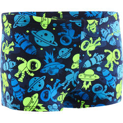 MAILLOT DE BAIN GARçON BOXER 500 PRINT ALLASTRO VERT