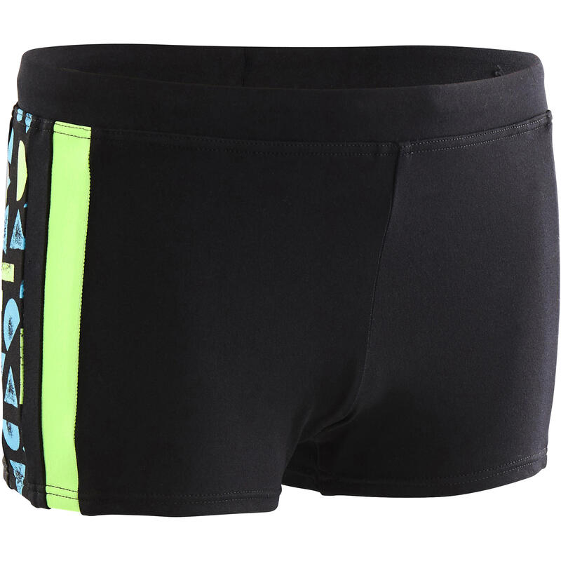 Costume boxer ragazzo YOKE nero-verde