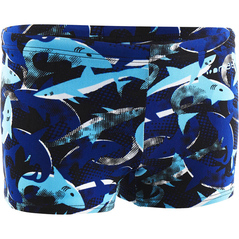 MAILLOT DE BAIN GARÇON BOXER 500 ALLJAWS BLEU MAILLOT DE BAIN GARÇON BOXER 500 ALLJAWS BLEU