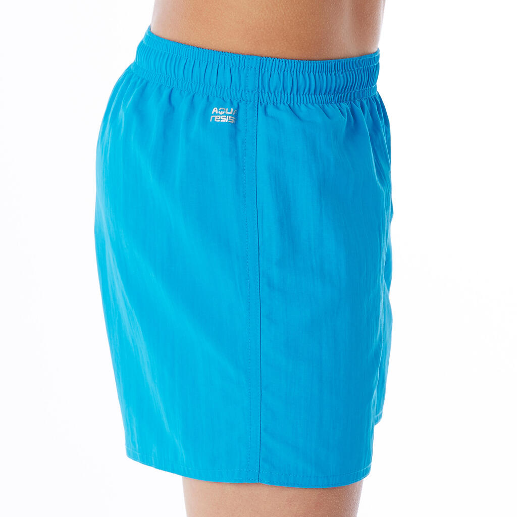 Badehose Schwimmshorts 100 Basic Kinder blau