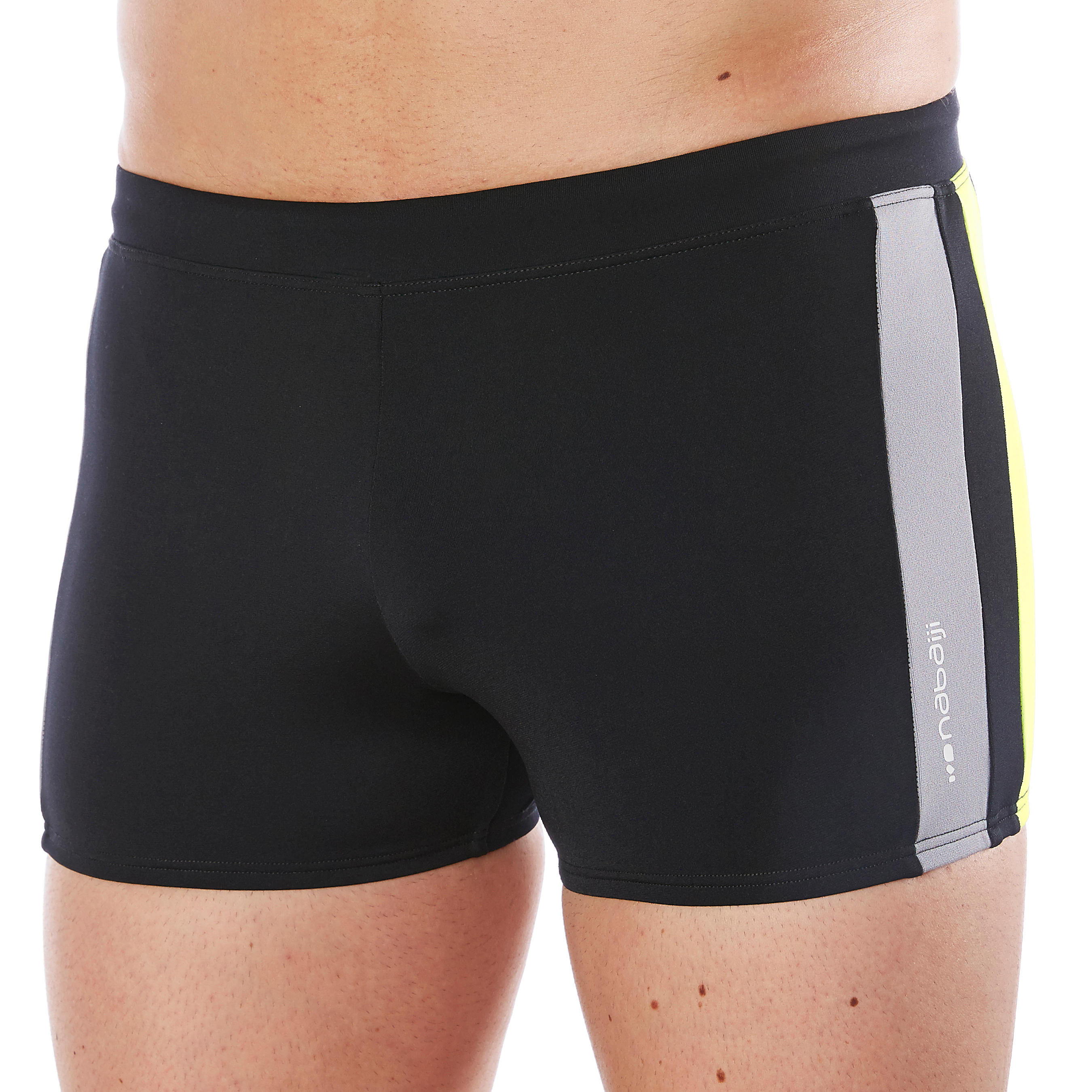 

Men swimming boxer shorts - black yellow -  By NABAIJI | Decathlon