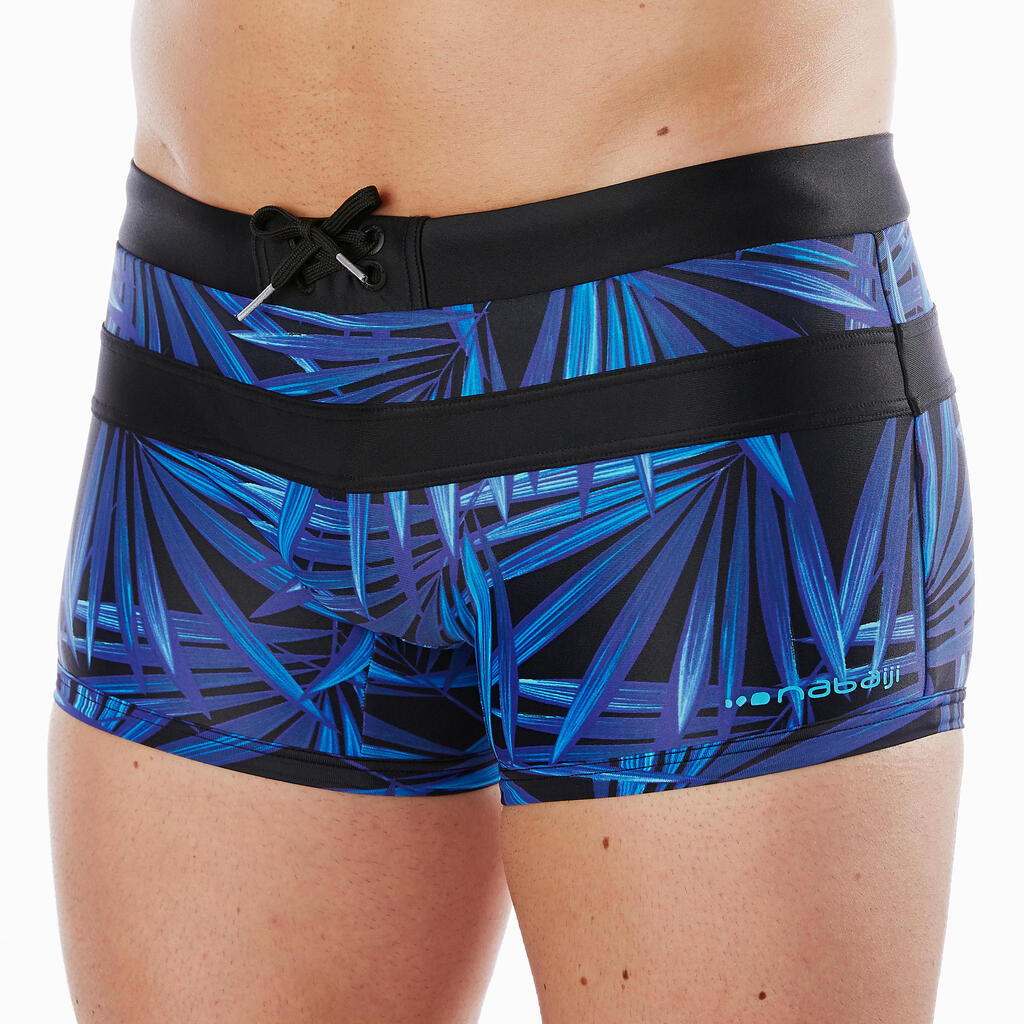 100 POOL MEN'S BOXER SWIMMING SHORTS ALL OPI BLUE