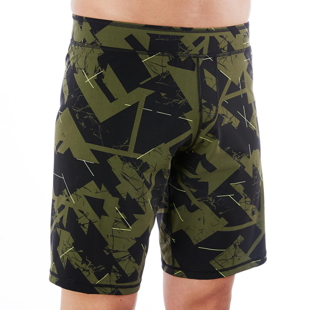 Schwimmshorts Badehose lang 100 Herren Rune blau