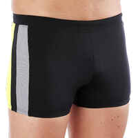 MEN'S SWIMMING BOXERS YOKE - BLACK / YELLOW