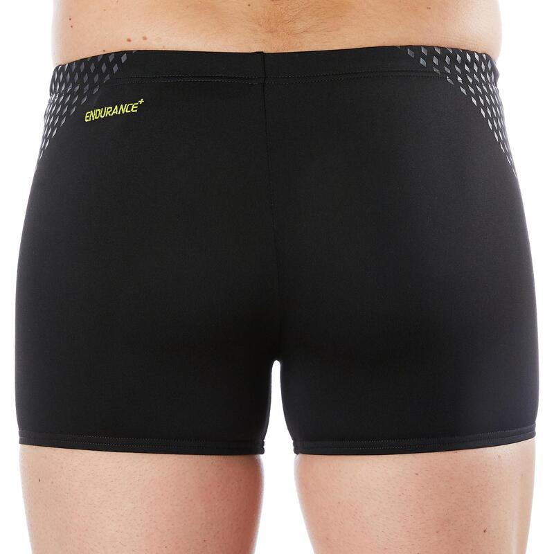 Bañador Hombre natación Speedo bóxer negro amarillo