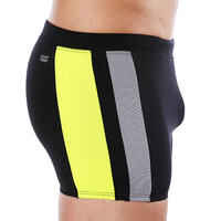 MEN'S SWIMMING BOXERS YOKE - BLACK / YELLOW