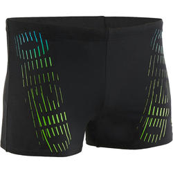 MAILLOT DE BAIN HOMME BOXER LOGO NOIR VERT