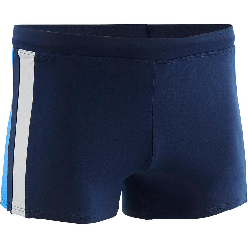 Boxer de Bain Natation Homme - Yoke - Bleu / Gris