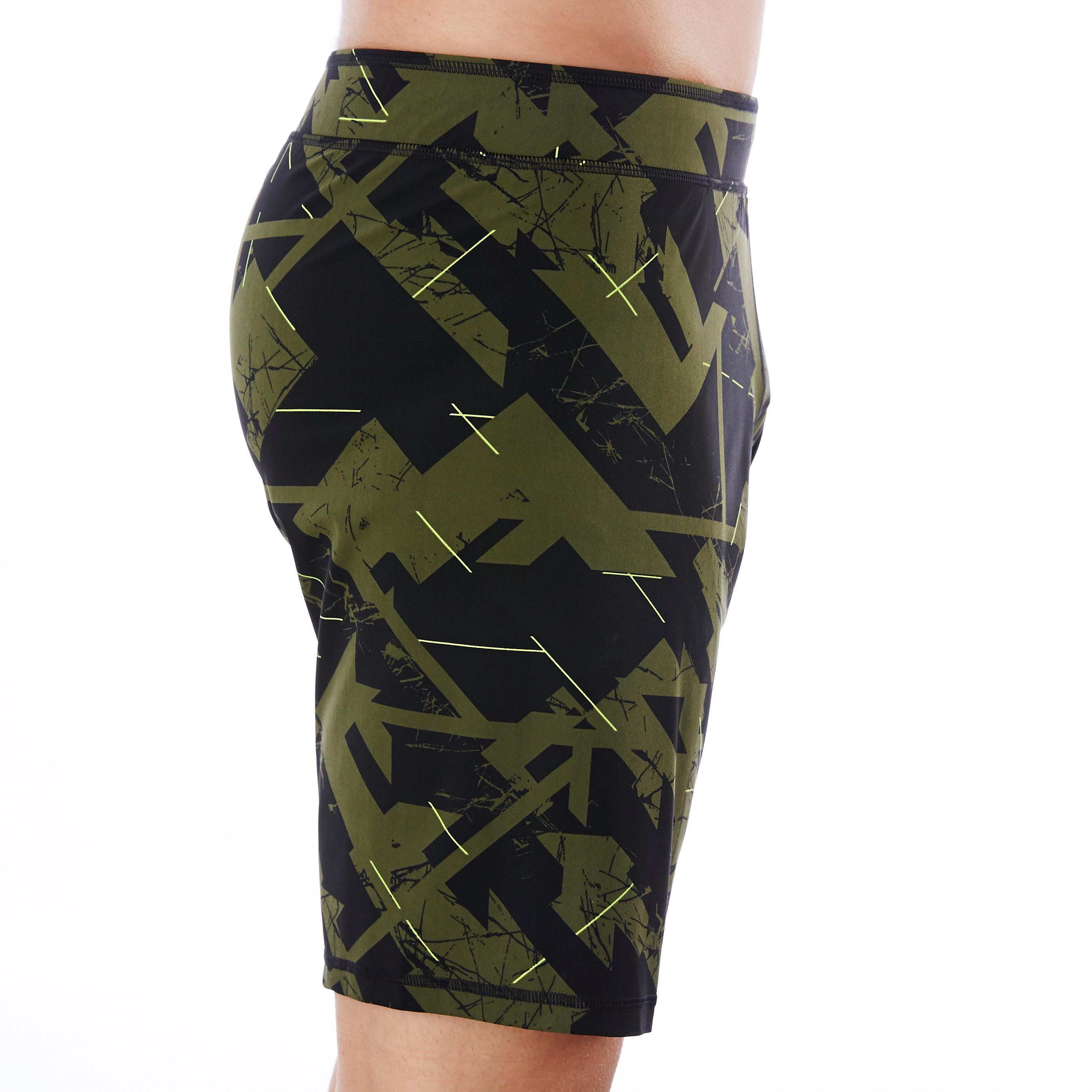 MEN'S LONG SWIMSHORTS ALL DRY 100 KHAKI 4/5