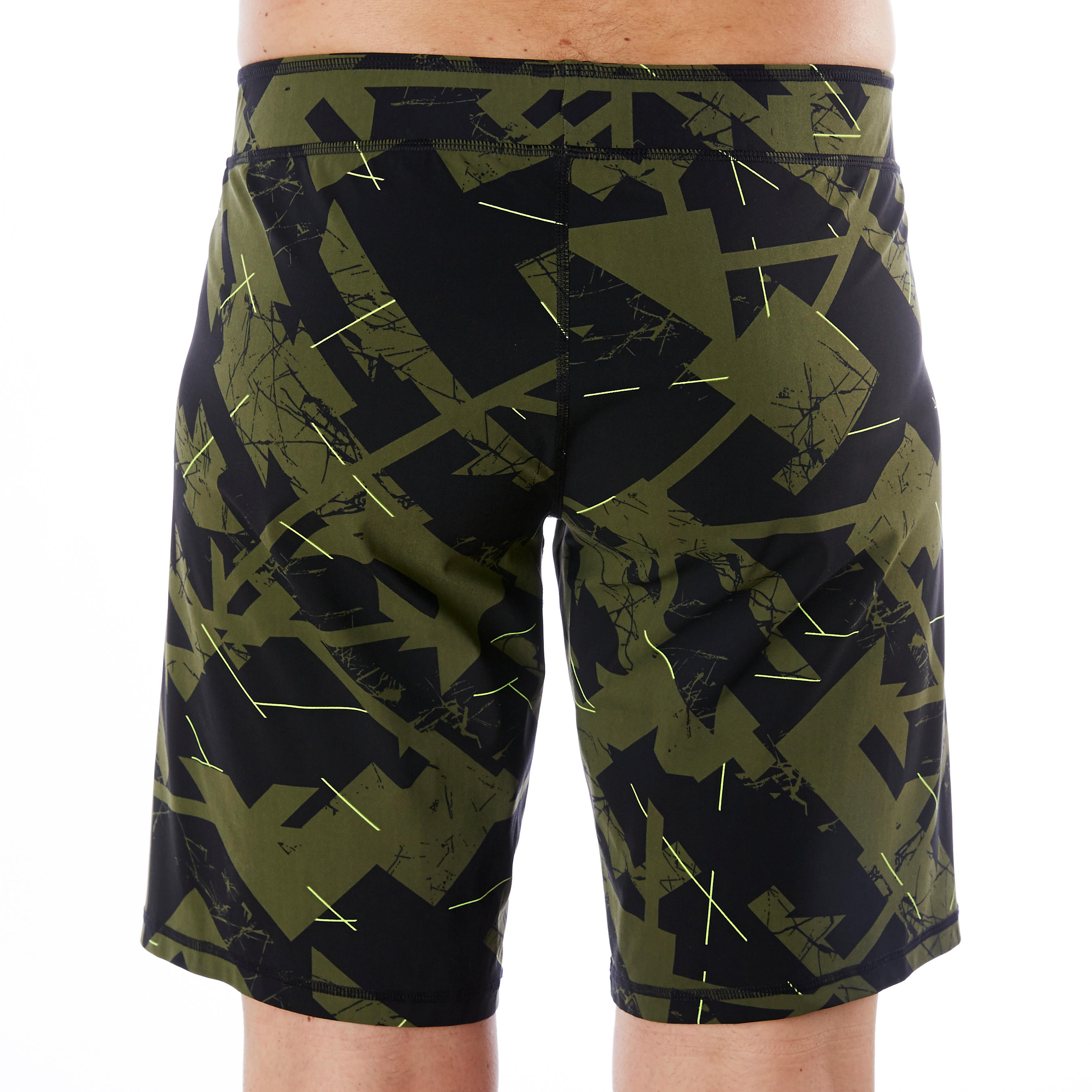 MEN'S LONG SWIMSHORTS ALL DRY 100 KHAKI 3/5