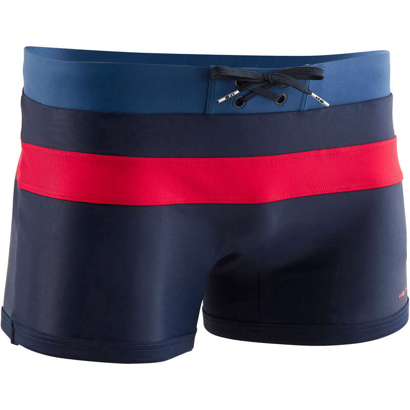 MEN'S SWIMSUITS Clothing - 550 POOL M BOXER - NAVY/RED NABAIJI - Swimwear and Beachwear