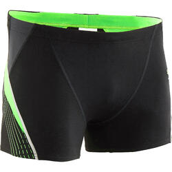 MAILLOT DE BAIN HOMME BOXER NOIR VERT BLANC