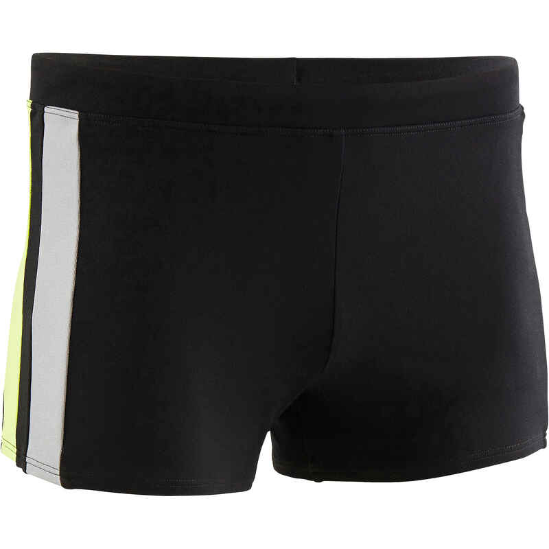 MEN'S SWIMMING BOXERS YOKE - BLACK / YELLOW