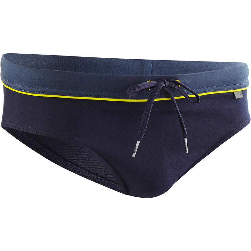 Slip înot 100 PEP Albastru-Gri Bărbaţi