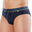 Badehose Slip Herren - 100 Pep blau/grau