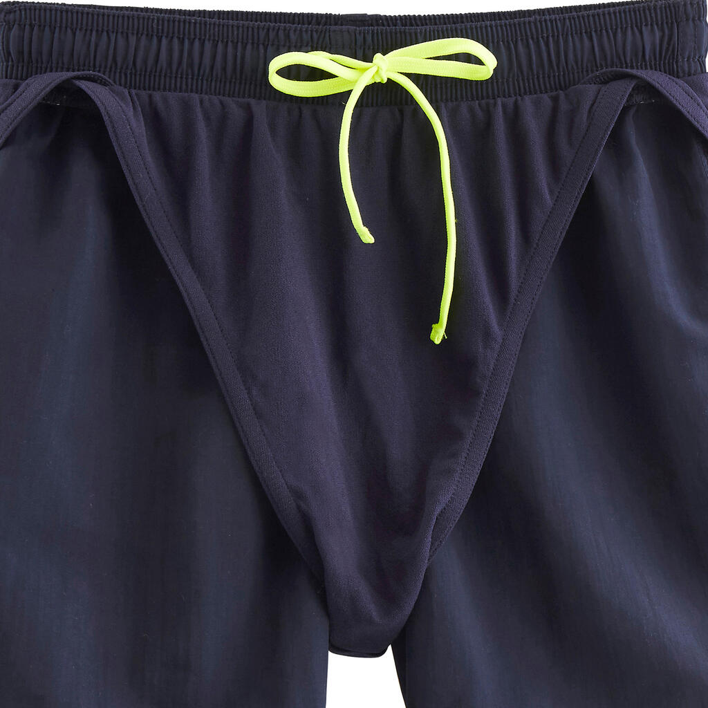 BOYS' SWIMMING SWIM SHORTS 100 BASIC - NAVY BLUE